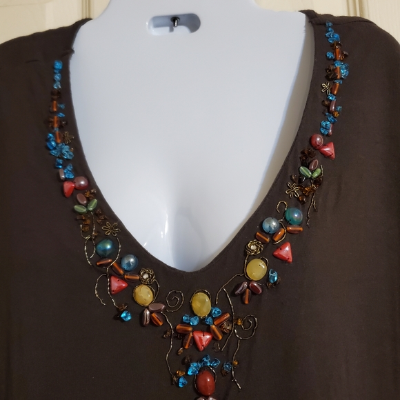 Chicos brown tshirt top - Picture 6 of 7